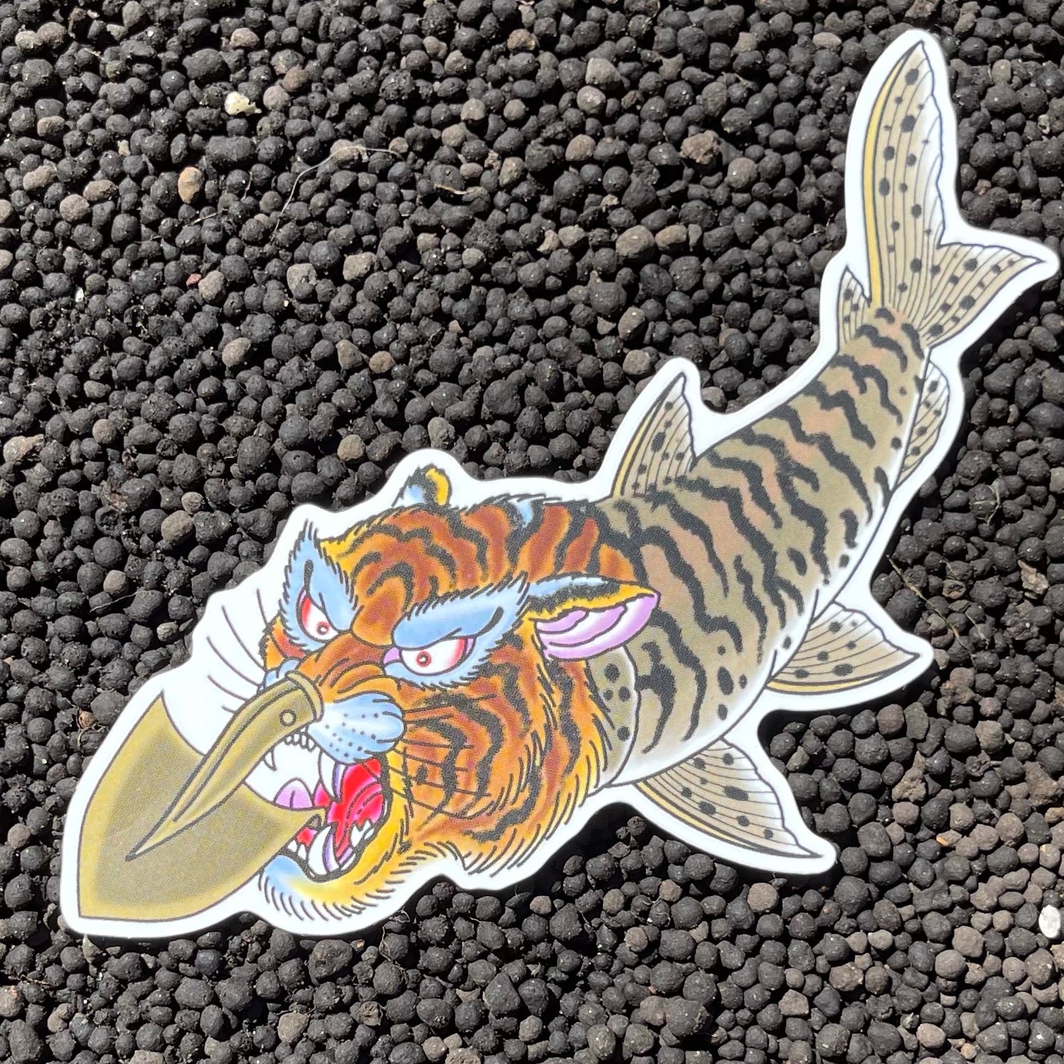 Tiger "Shovelnose" Catfish Sticker